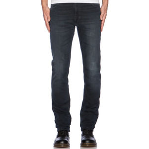 Nudie Mens Thin Finn Slim Fit Stretch Gray Jeans Size 32x34